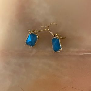 Blue ring earrings